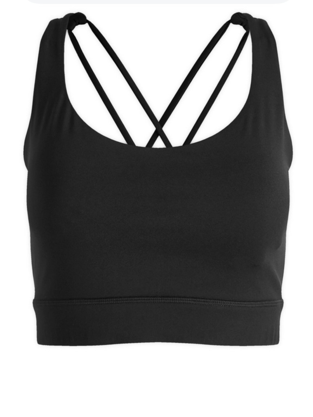 Adanola Black Crisscross Back Sports Bra